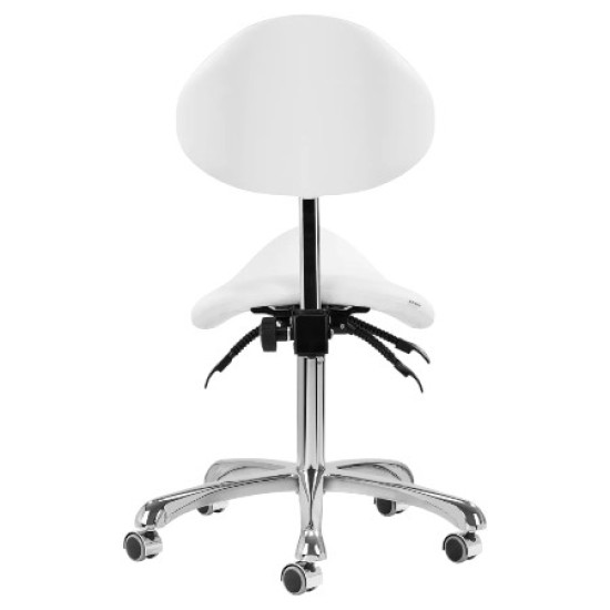 ﻿Tabouret de Luxe - Zadelzit de Luxe - Kleur: Wit
