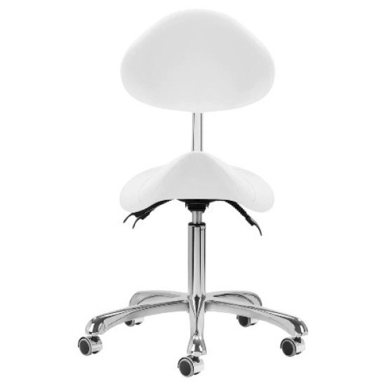 ﻿Tabouret de Luxe - Zadelzit de Luxe - Kleur: Wit