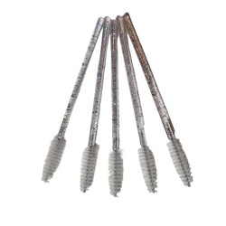 Lash brushes - Mascara en wenkbrauw borsteltjes 50st - Kleur Wit Glitter Lash brushes - Mascara en wenkbrauw borsteltjes 50st - Kleur Wit Glitter