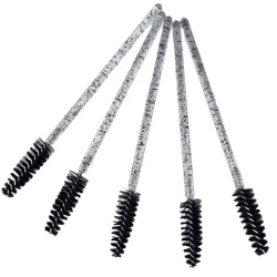 Lash brushes - Mascara en wenkbrauw borsteltjes 50st - Kleur Zwart Glitter Lash brushes - Mascara en wenkbrauw borsteltjes 50st - Kleur Zwart Glitter