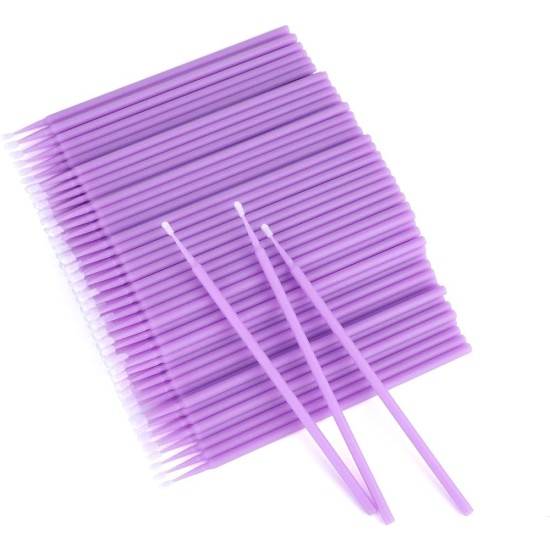 Wimper Micro Brush - Micro Lash Brush - Wimper Extentions Brush - Zakje 100st - Paars